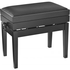 K&M 13955 Banquette avec rangements partitions - noir mat velours - Vue 1
